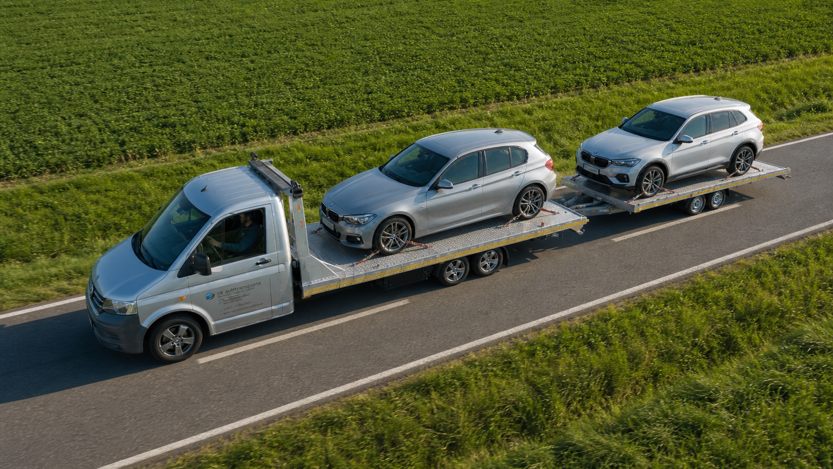 bk autotransporte Transporter – Drohnenperspektive